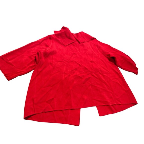 Adrienne Vittadini Cardigan Sweater Womens 3X Rayon/ Nylon Red Short Sleeve‎ - Picture 4 of 7